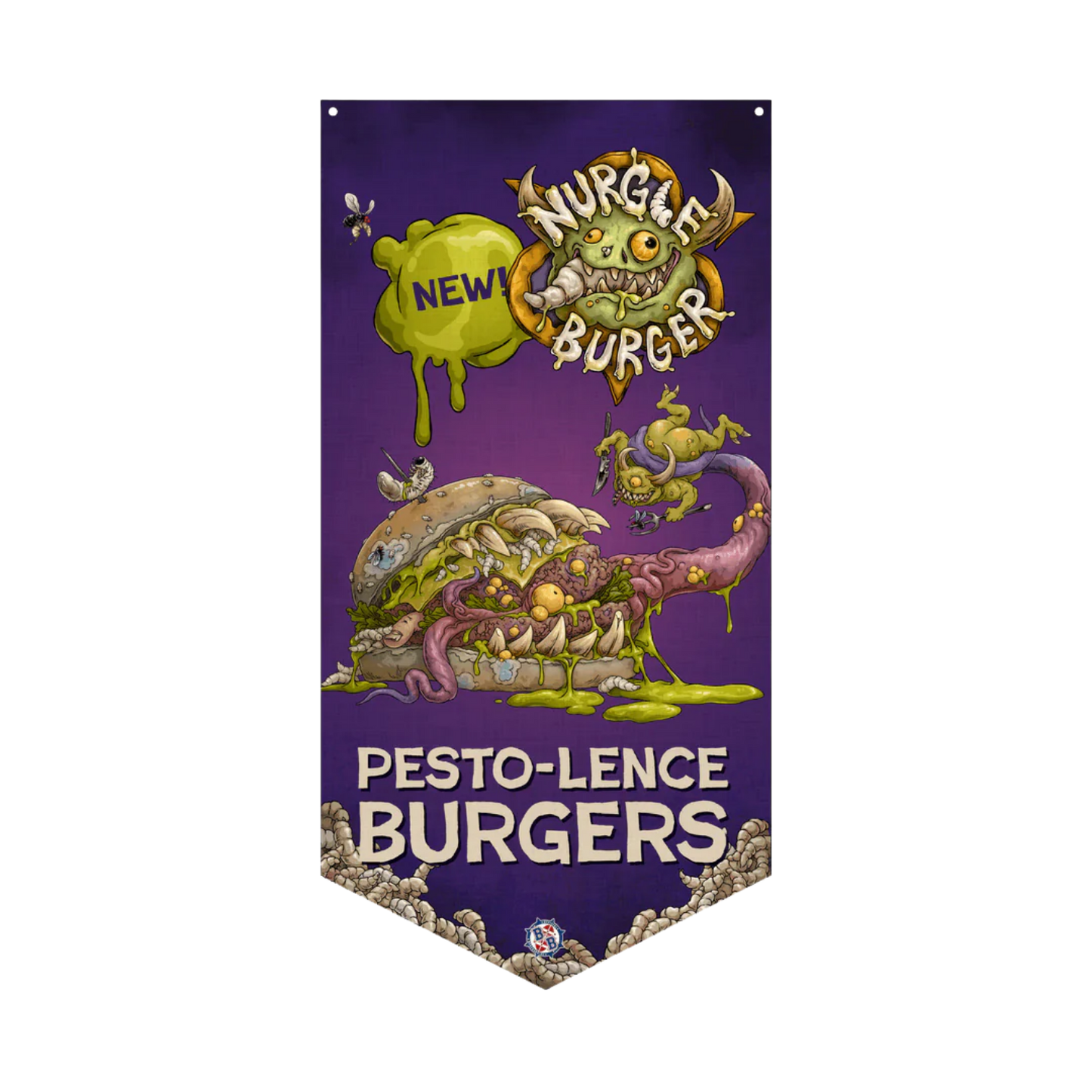 Blood Bowl Nurgle Burger Wall Banner