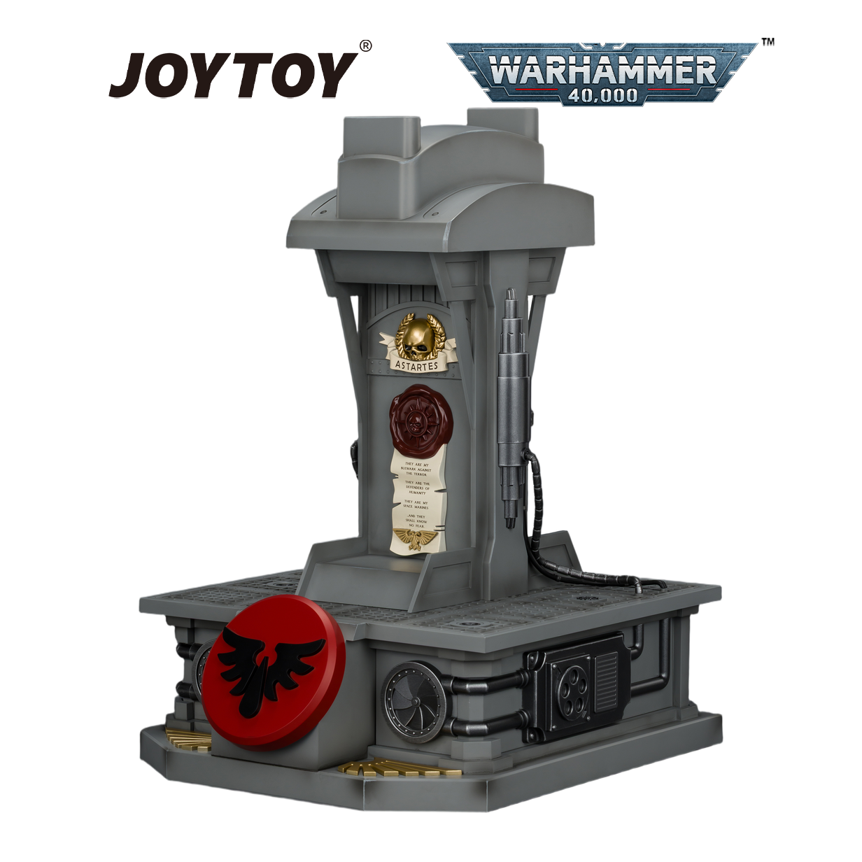 JOYTOY Warhammer 40,000: Blood Angels Mk X Helmet and Display Stand (1/1 Scale) Preorder