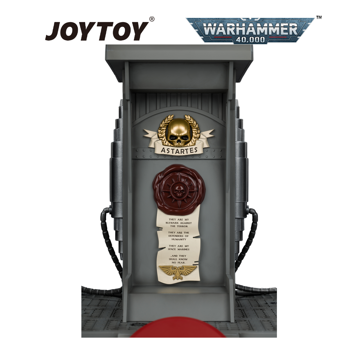 JOYTOY Warhammer 40,000: Blood Angels Mk X Helmet and Display Stand (1/1 Scale) Preorder