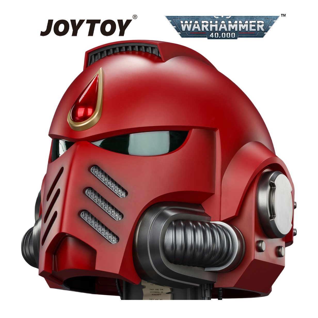 JOYTOY Warhammer 40,000: Blood Angels Mk X Helmet and Display Stand (1/1 Scale) Preorder