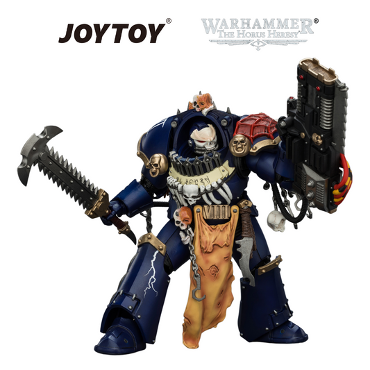 JOYTOY Warhammer The Horus Heresy - Night Lords, Contekar Terminator 1 with Chainblade & Volkite Cavitor (1/18 Scale) Preorder