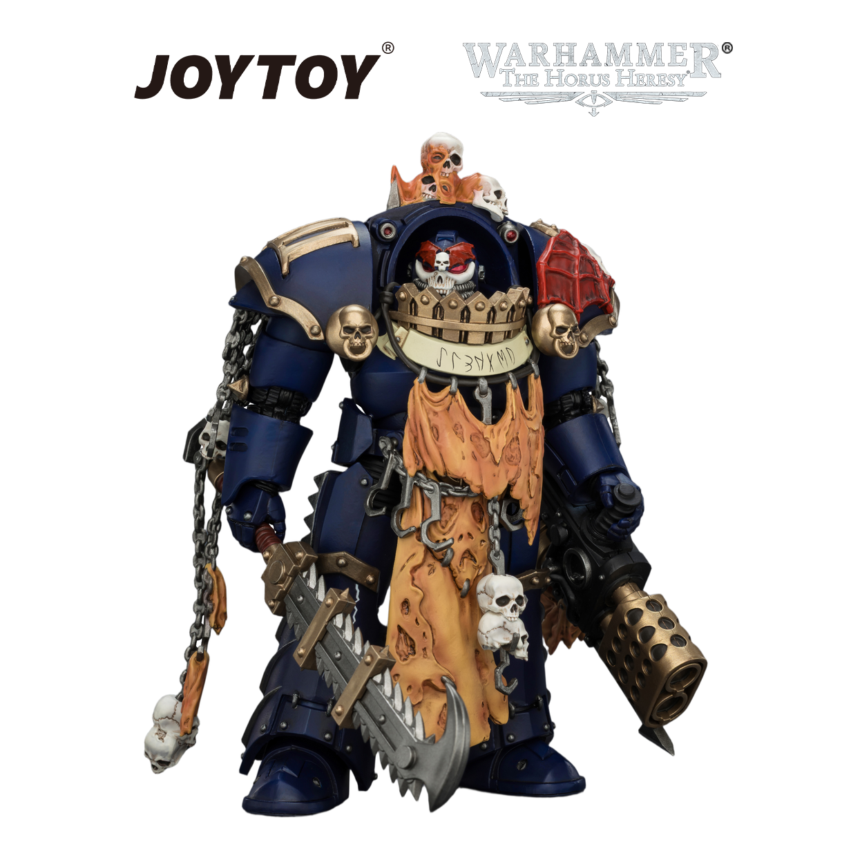 JOYTOY Warhammer The Horus Heresy - Night Lords, Contekar Terminator Dissident with Chainblade & Heavy Flamer (1/18 Scale) Preorder