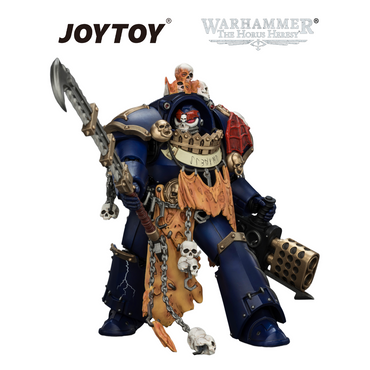 JOYTOY Warhammer The Horus Heresy - Night Lords, Contekar Terminator Dissident with Chainblade & Heavy Flamer (1/18 Scale) Preorder