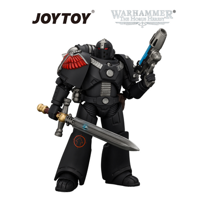 JOYTOY Warhammer The Horus Heresy - Dark Angels, MKVI Tactical Sergeant  with Power Sword and Plasma Pistol (1/18 Scale) Preorder