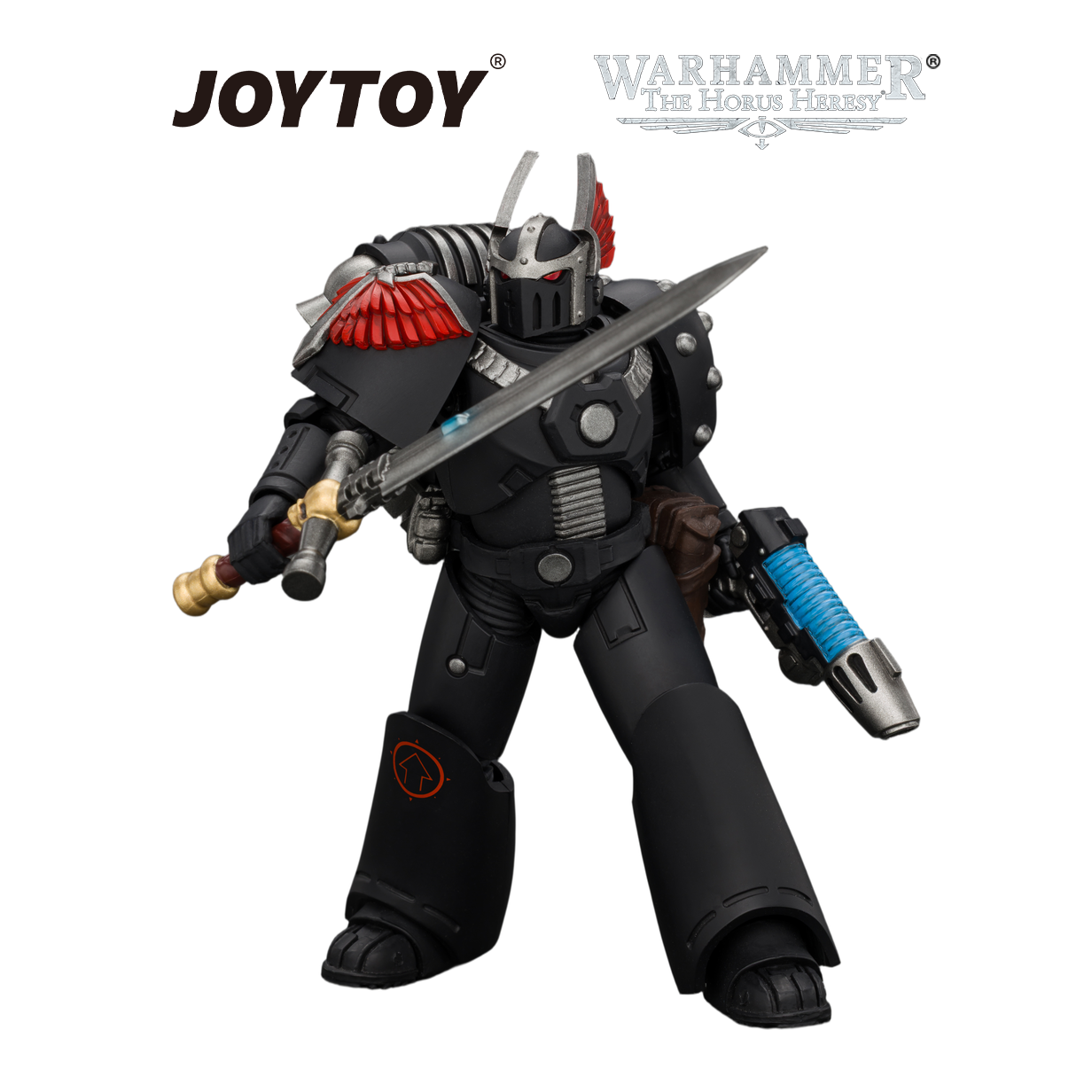 JOYTOY Warhammer The Horus Heresy - Dark Angels, MKVI Tactical Sergeant  with Power Sword and Plasma Pistol (1/18 Scale) Preorder