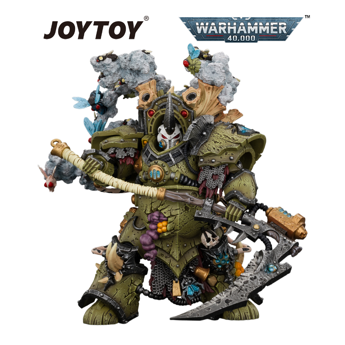 JOYTOY Warhammer 40,000 - Death Guard, Typhus, Herald of the Plague God (1/18 Scale) Preorder