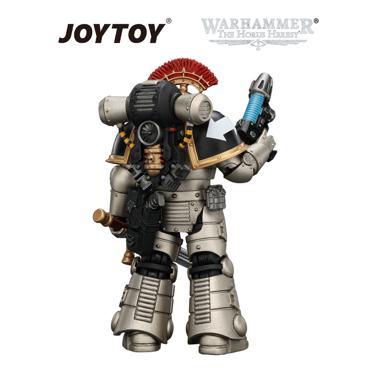 JOYTOY Warhammer The Horus Heresy - Iron Warriors, MkII Tactical Sergeant with Power Sword, Bolt Pistol and Plasma Pistol (1/18 Scale) Preorder