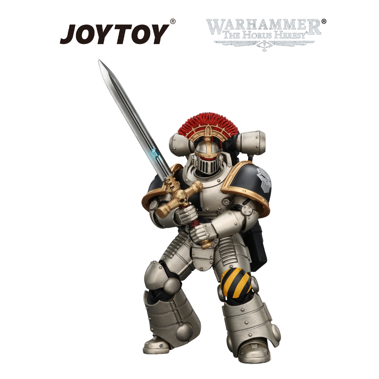 JOYTOY Warhammer The Horus Heresy - Iron Warriors, MkII Tactical Sergeant with Power Sword, Bolt Pistol and Plasma Pistol (1/18 Scale) Preorder