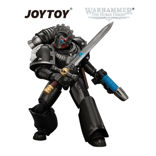 JOYTOY Warhammer The Horus Heresy - Iron Hands, MKVI Tactical Sergeant (1/18 Scale) Preorder