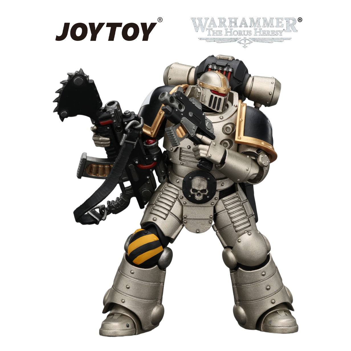 JOYTOY Warhammer The Horus Heresy - Iron Warriors, MkII Legionary 3 with Bolter and Bolt Pistol (1/18 Scale) Preorder