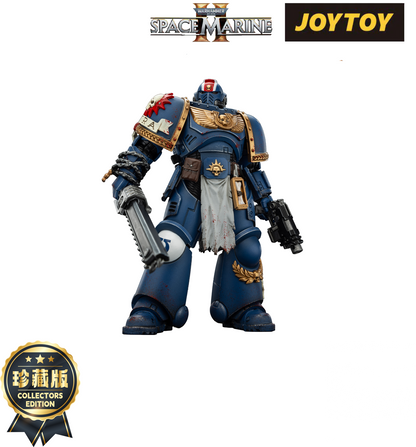 JoyToy Warhammer 40,000: Space Marine 2 Action Figure - Ultramarines, Lieutenant Titus - Collector’s Edition (1/18 Scale)