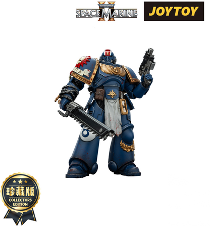 JoyToy Warhammer 40,000: Space Marine 2 Action Figure - Ultramarines, Lieutenant Titus - Collector’s Edition (1/18 Scale)
