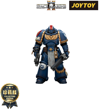 JoyToy Warhammer 40,000: Space Marine 2 Action Figure - Ultramarines, Lieutenant Titus - Collector’s Edition (1/18 Scale)