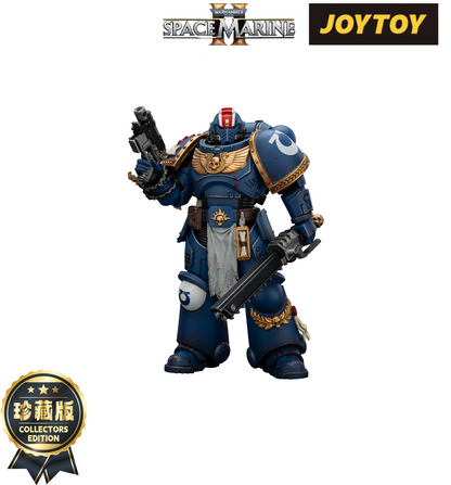 JoyToy Warhammer 40,000: Space Marine 2 Action Figure - Ultramarines, Lieutenant Titus - Collector’s Edition (1/18 Scale)