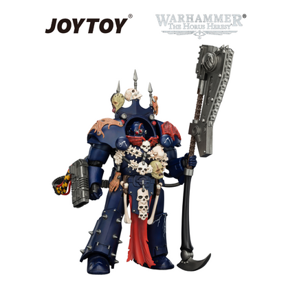 JOYTOY Warhammer The Horus Heresy - Night Lords, Legion Praetor in Tartaros Terminator Armour with Volkite Charger, Headsman’s Axe & Trophies of Judgement (1/18 Scale)