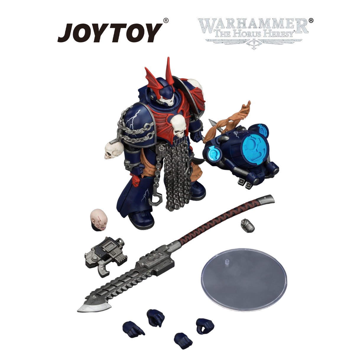 JOYTOY Warhammer The Horus Heresy - Night Lords, Legion Praetor with Jump Pack, Bolt Pistol and Chainglaive (1/18 Scale)