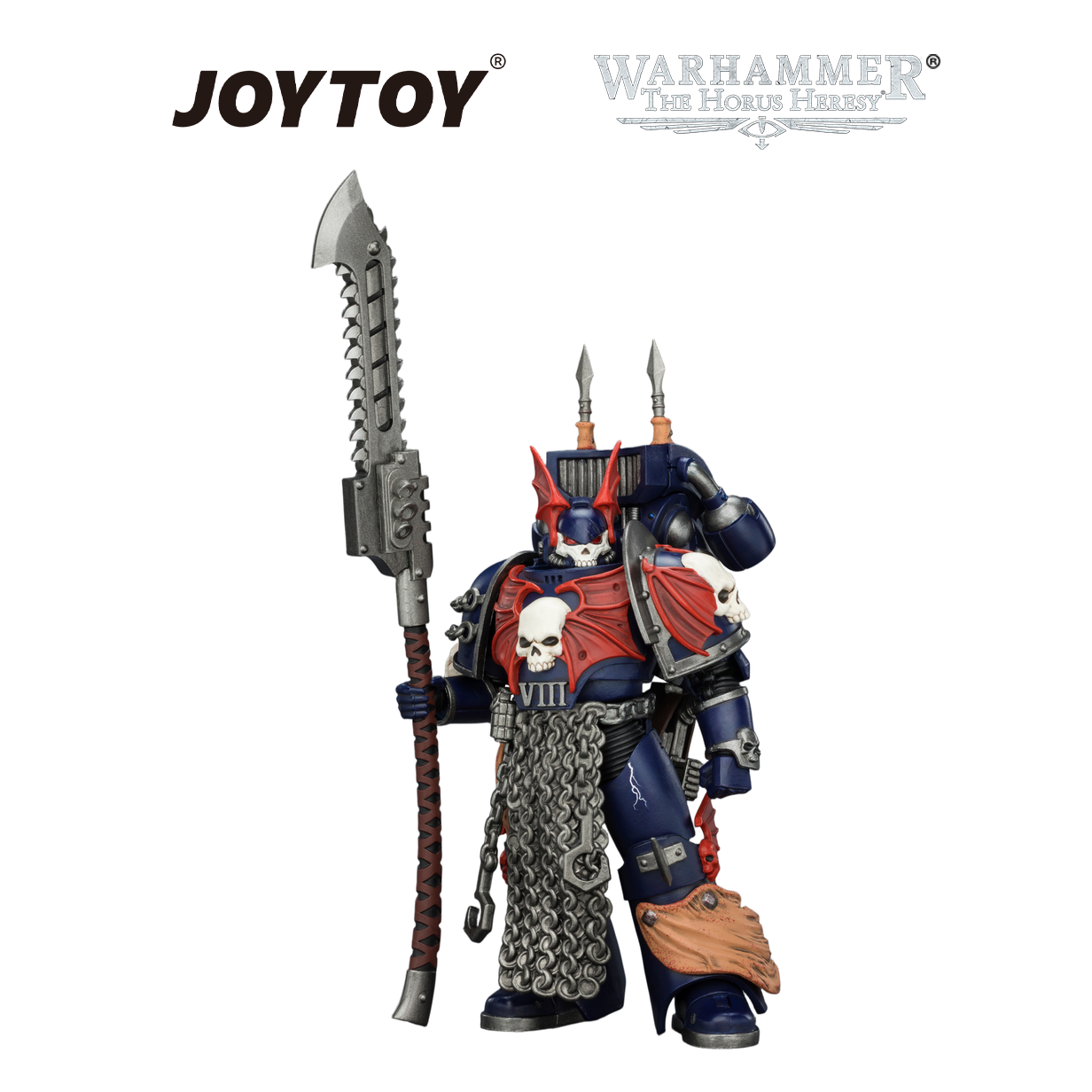 JOYTOY Warhammer The Horus Heresy - Night Lords, Legion Praetor with Jump Pack, Bolt Pistol and Chainglaive (1/18 Scale)