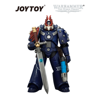 JOYTOY Warhammer The Horus Heresy - Night Lords, MKVI Tactical Legionary with Bolter, Plasma Pistol, Bolt Pistol & Power Sword (1/18 Scale)