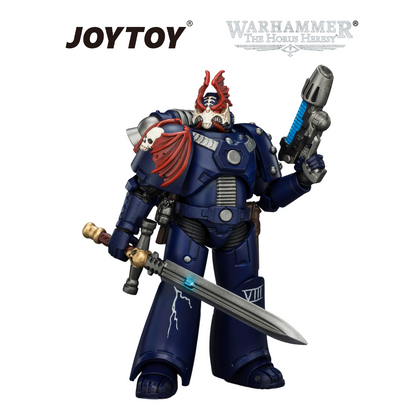 JOYTOY Warhammer The Horus Heresy - Night Lords, MKVI Tactical Legionary with Bolter, Plasma Pistol, Bolt Pistol & Power Sword (1/18 Scale)