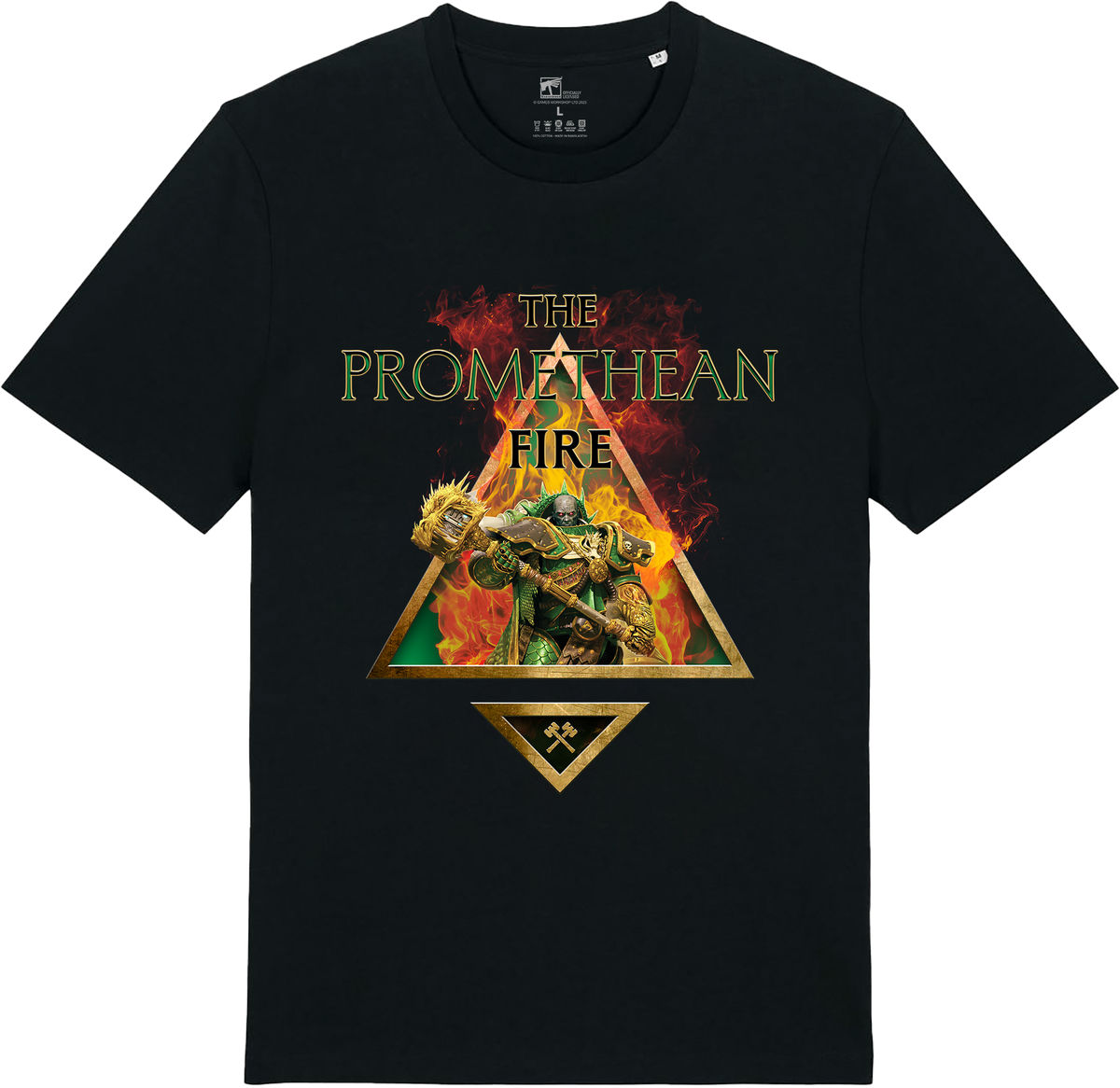 JOYTOY Warhammer The Horus Heresy - Salamanders, Vulkan, Primarch of the XVIIIth Legion with Dawnbringer, The Furnace's Heart and Dragon's Breath Gauntlet (1/18 Scale) Preorder & Exclusive T Shirt