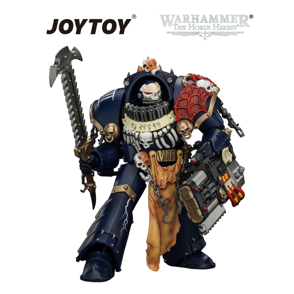 JOYTOY Warhammer The Horus Heresy - Night Lords, Contekar Terminator 1 with Chainblade & Volkite Cavitor (1/18 Scale) Preorder