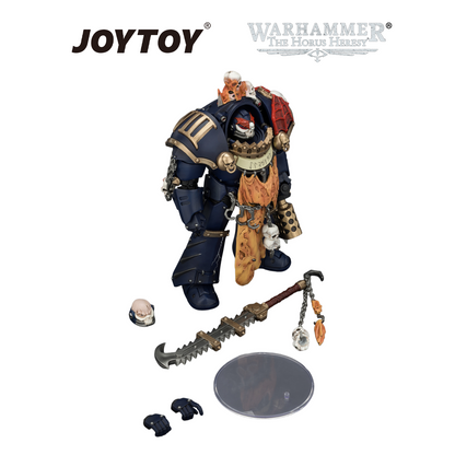 JOYTOY Warhammer The Horus Heresy - Night Lords, Contekar Terminator Dissident with Chainblade & Heavy Flamer (1/18 Scale) Preorder