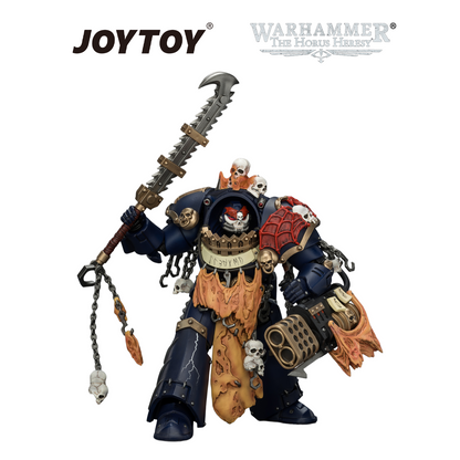 JOYTOY Warhammer The Horus Heresy - Night Lords, Contekar Terminator Dissident with Chainblade & Heavy Flamer (1/18 Scale) Preorder