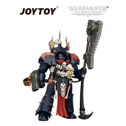 JOYTOY Warhammer The Horus Heresy - Night Lords, Legion Praetor in Tartaros Terminator Armour with Volkite Charger, Headsman’s Axe & Trophies of Judgement (1/18 Scale) Preorder