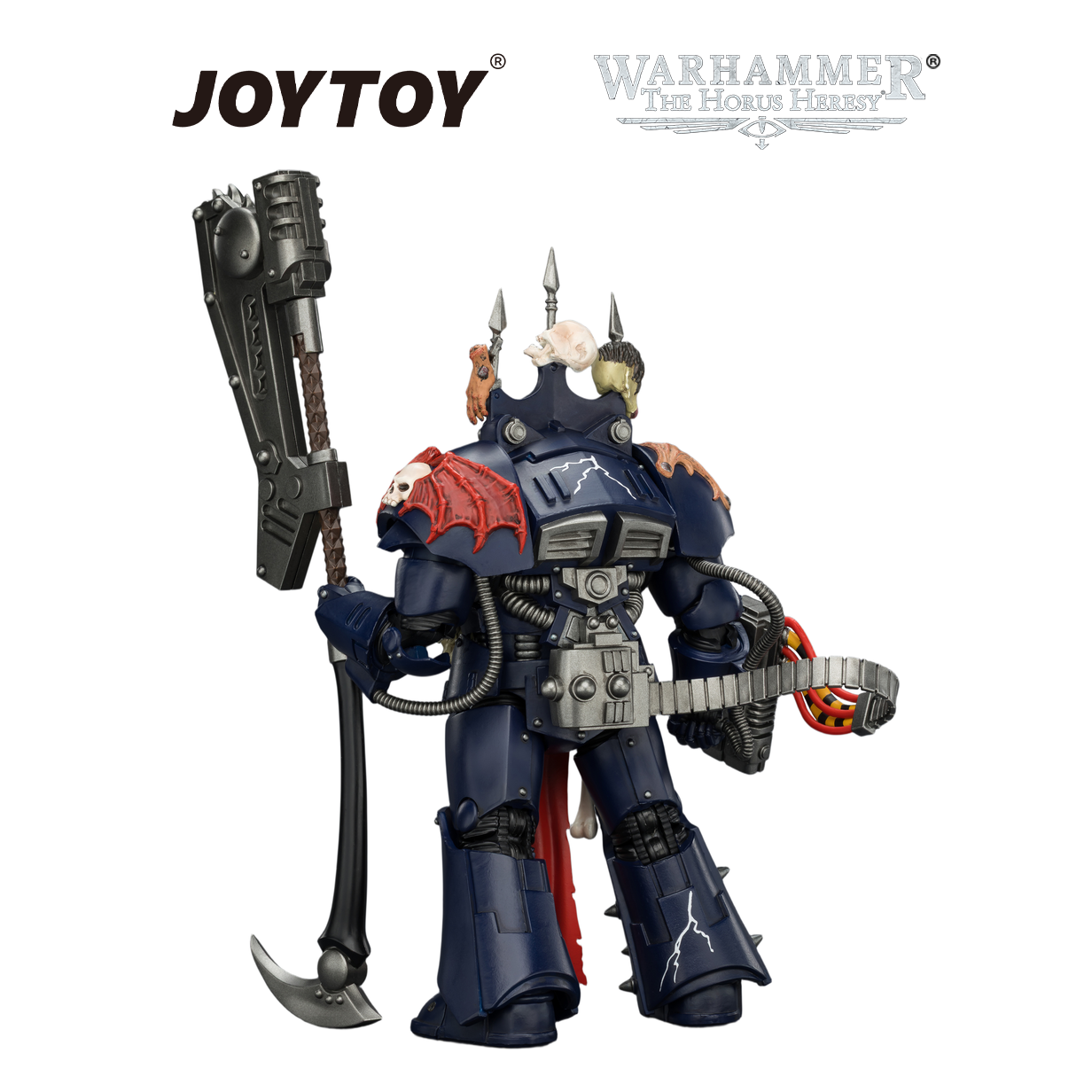 JOYTOY Warhammer The Horus Heresy - Night Lords, Legion Praetor in Tartaros Terminator Armour with Volkite Charger, Headsman’s Axe & Trophies of Judgement (1/18 Scale) Preorder