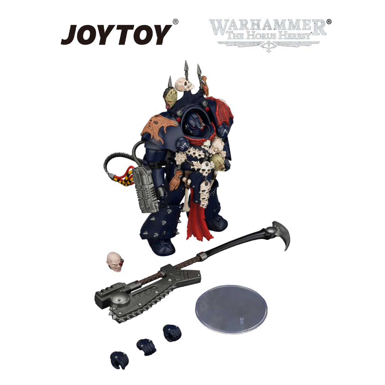 JOYTOY Warhammer The Horus Heresy - Night Lords, Legion Praetor in Tartaros Terminator Armour with Volkite Charger, Headsman’s Axe & Trophies of Judgement (1/18 Scale) Preorder