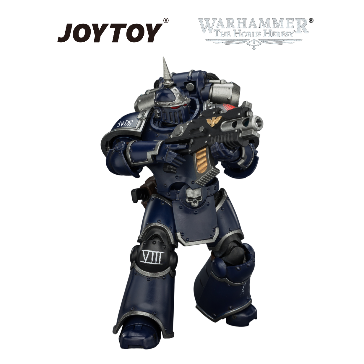 JOYTOY Warhammer The Horus Heresy - Night Lords, MKIII Tactical Legionary with Bolter and Bolt Pistol (1/18 Scale) Preorder
