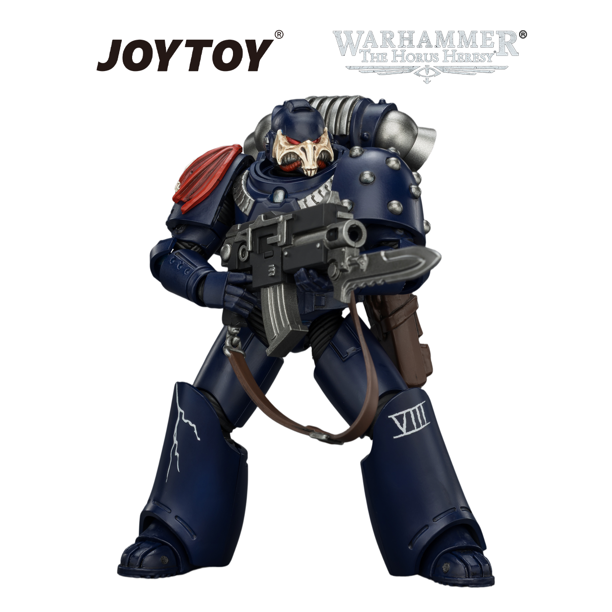 JOYTOY Warhammer The Horus Heresy - Night Lords, MKVI Tactical Legionary with Bolter, Plasma Pistol, Bolt Pistol & Power Sword (1/18 Scale) Preorder