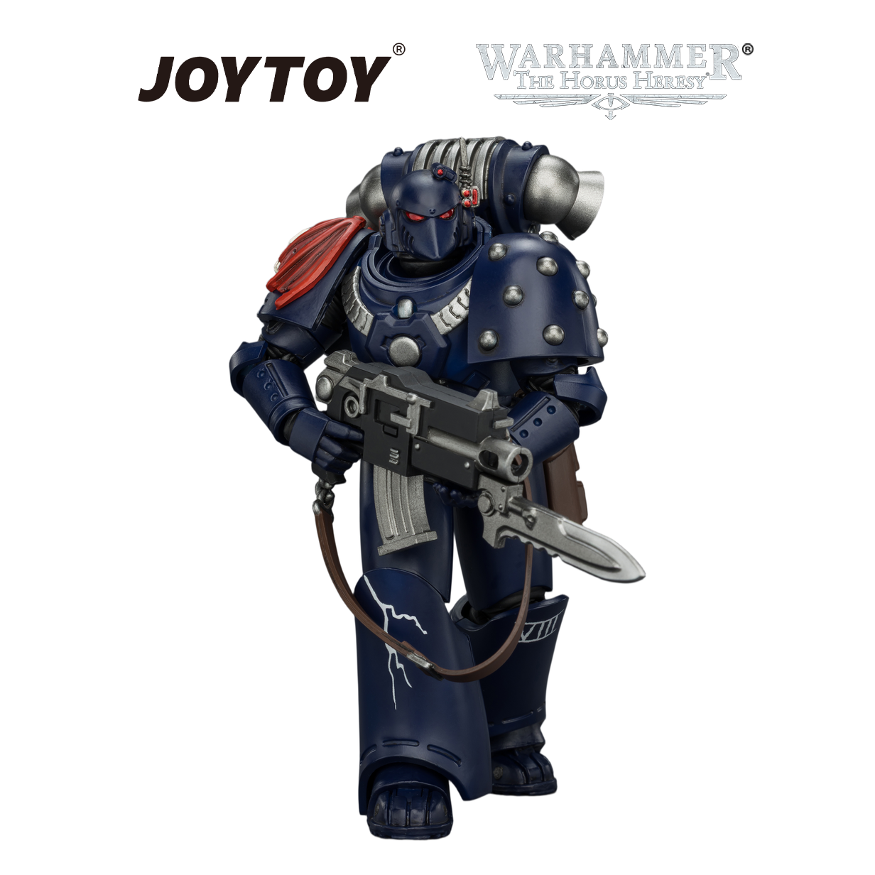 JOYTOY Warhammer The Horus Heresy - Night Lords, MKVI Tactical Legionary with Bolter, Plasma Pistol, Bolt Pistol & Power Sword (1/18 Scale) Preorder