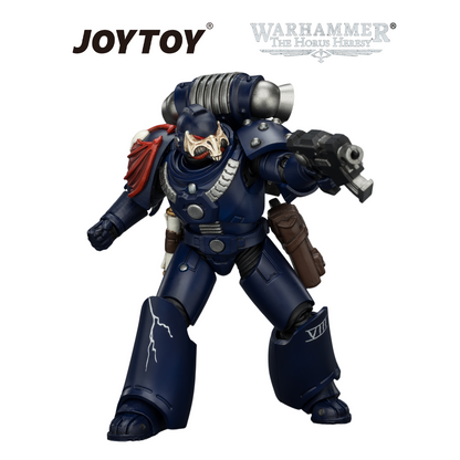 JOYTOY Warhammer The Horus Heresy - Night Lords, MKVI Tactical Legionary with Bolter, Plasma Pistol, Bolt Pistol & Power Sword (1/18 Scale) Preorder