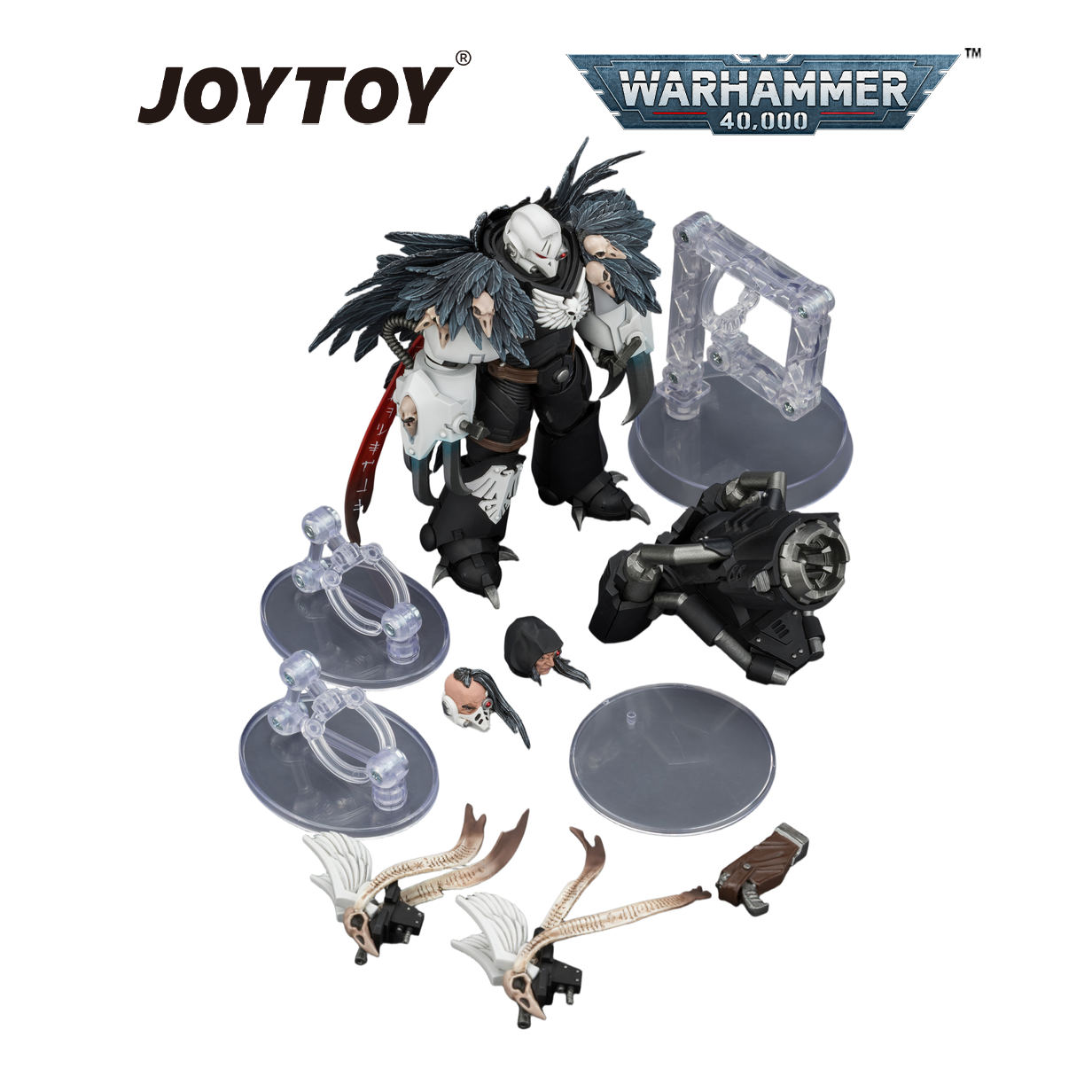 JOYTOY Warhammer 40,000 - Raven Guard, Chapter Master Aethon Shaan, with Claws of Severax and Heavy Bolt Pistol (1/18 Scale) Preorder
