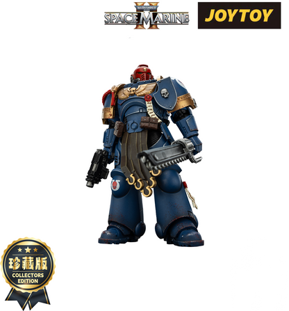 JoyToy Warhammer 40,000: Space Marine 2 Action Figure - Ultramarines, Sergeant Gadriel - Collector’s Edition (1/18 Scale)