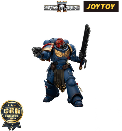 JoyToy Warhammer 40,000: Space Marine 2 Action Figure - Ultramarines, Sergeant Gadriel - Collector’s Edition (1/18 Scale)