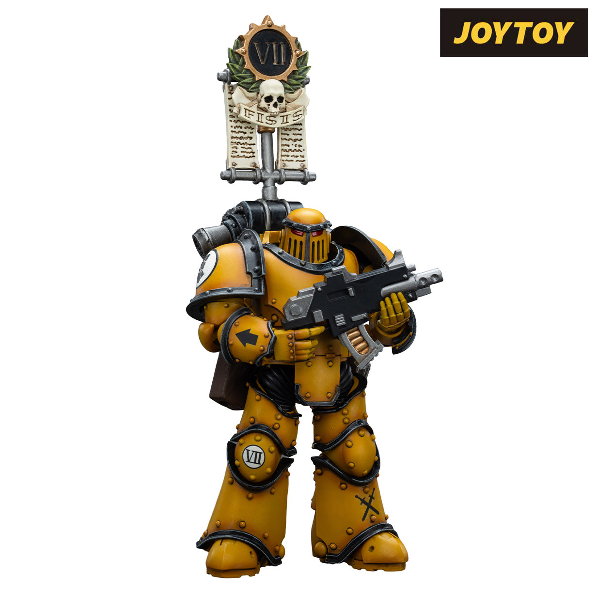 JOYTOY Warhammer 40K 1/18 Action Figure Imperial Fists Legion MkIII Tactical Squad Sergente con Power Fist modello da collezione JOYTOY Warhammer 40K 1/18 Action Figure Imperial Fists Legion MkIII Tactical Squad Sergente con Power Fist modello da collezione