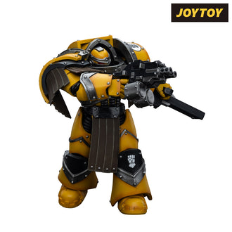 JoyToy Warhammer The Horus Heresy Action Figure - Imperial Fists, Legion Cataphractii Terminator with Chainfist (1/18 Scale)