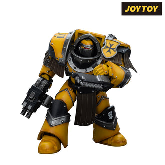 JoyToy Warhammer The Horus Heresy Action Figure - Imperial Fists, Legion Cataphractii Terminator with Chainfist (1/18 Scale)