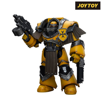 JoyToy Warhammer The Horus Heresy Action Figure - Imperial Fists, Legion Cataphractii Terminator with Chainfist (1/18 Scale)