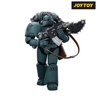 JoyToy Warhammer The Horus Heresy Action Figure - Sons of Horus, Legion MkVI Tactical Squad Legionary with Bolter & Chainblade (1/18 Scale)