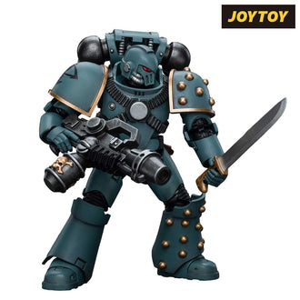 JoyToy Warhammer The Horus Heresy Action Figure - Sons of Horus, Legion MKIV Tactical Squad Legionary with Flamer (1/18 Scale)