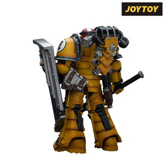 JoyToy Warhammer The Horus Heresy Action Figure - Imperial Fists, Legion MkIII Breacher Squad, Sergeant with Thunder Hammer (1/18 Scale)