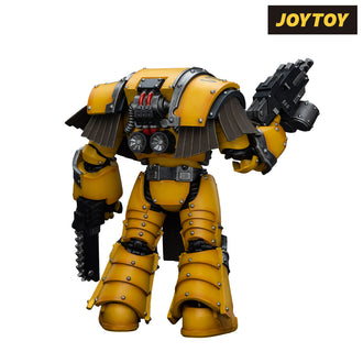 JoyToy Warhammer The Horus Heresy Action Figure - Imperial Fists, Legion Cataphractii Terminator with Chainfist (1/18 Scale)