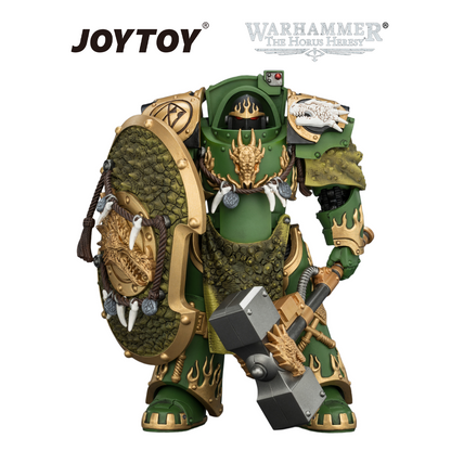JOYTOY Warhammer The Horus Heresy - Salamanders, Firedrake Terminator 1 with Thunder Hammer and Dragonscale Storm Shield (1/18 Scale) Preorder
