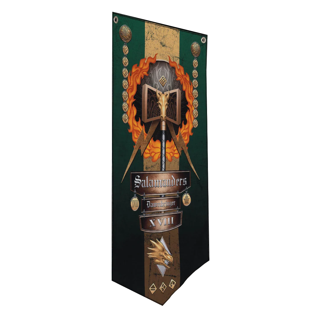 salamanders Wall Banners Side View