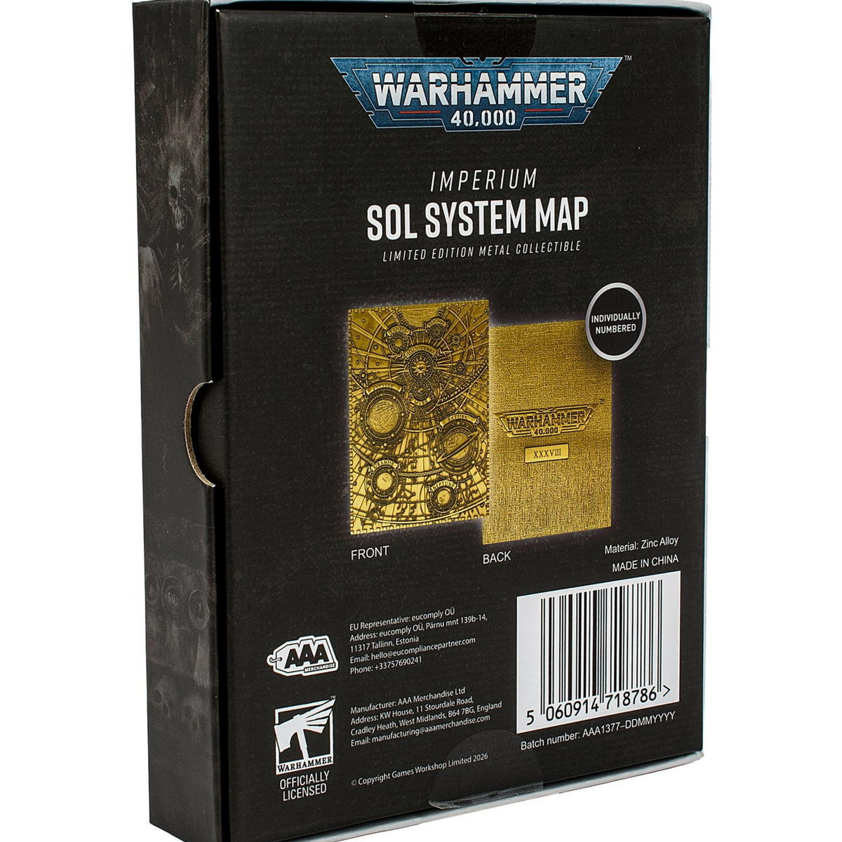 Warhammer 40,000: Sol System Metal Map Preorder
