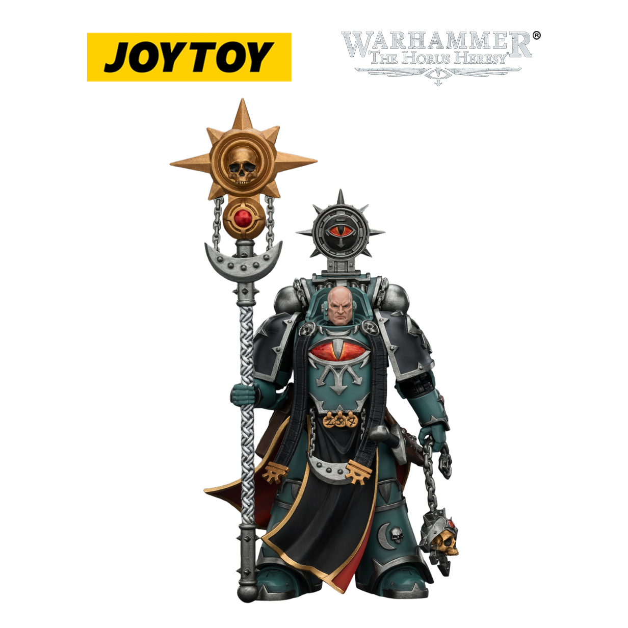 JOYTOY Warhammer The Horus Heresy - Sons of Horus, Dark Emissary Consul with Staff of Dark Authority (1/18 Scale)