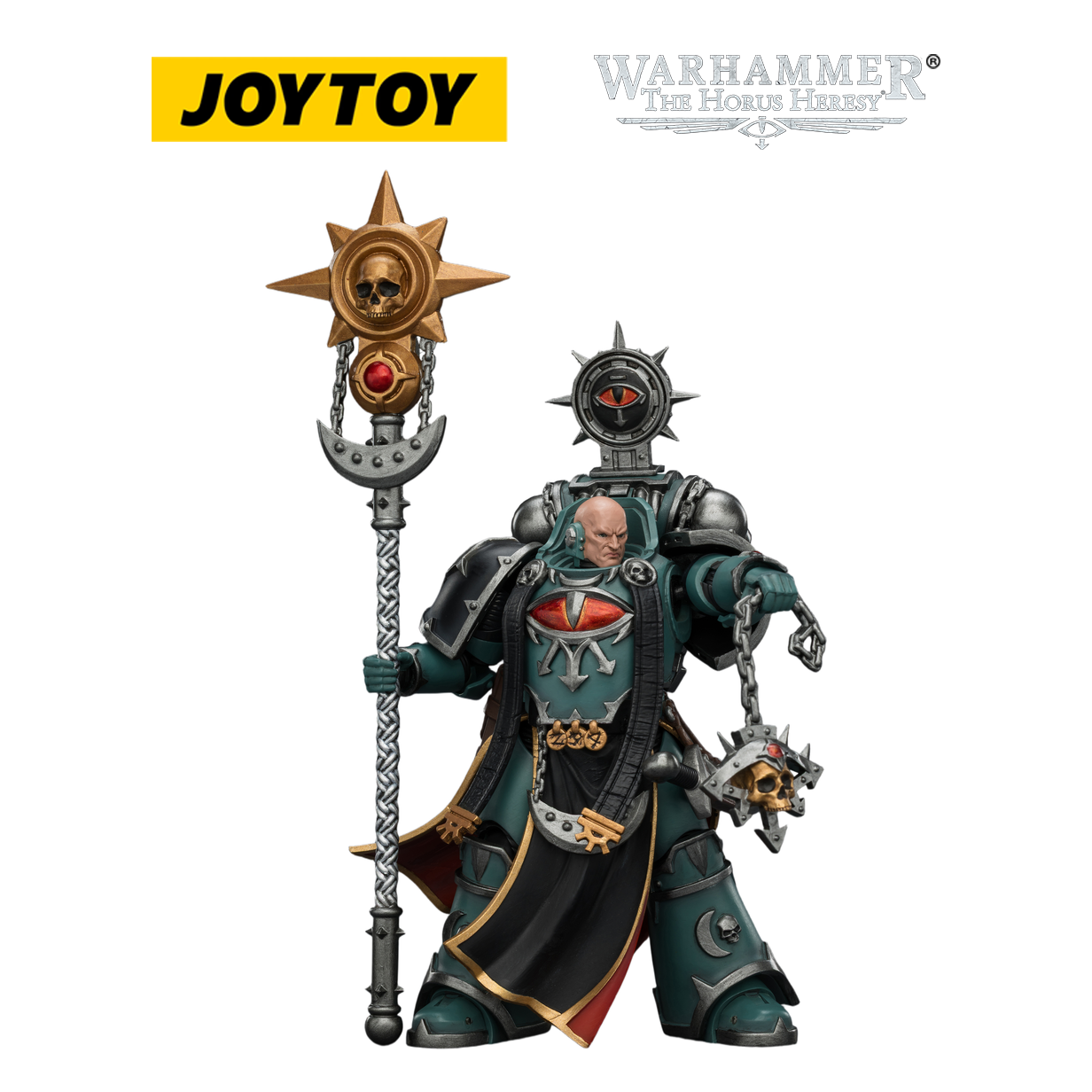 JOYTOY Warhammer The Horus Heresy - Sons of Horus, Dark Emissary Consul with Staff of Dark Authority (1/18 Scale)